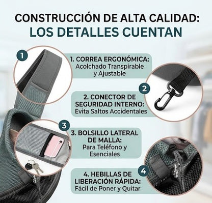 CARGADOR MASCOTAS TALLA S GRIS